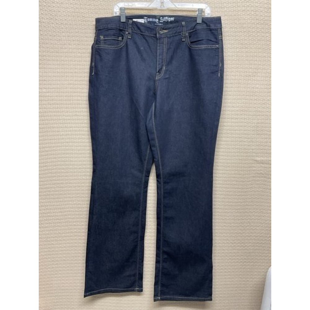 Tommy Hilfiger Blue Denim Classic 5Pocket Boyfriend Bootcut Jeans Women 12R